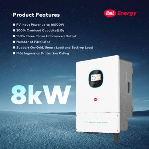 itel Energy 8kW 3-Phase Hybrid Solar Inverter – (IP66)