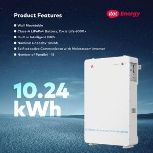 ITEL LITHIUM BATTERY PACK 10KWh 51.2V IPW-1024 48V