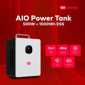 itel 500W Solar Power Kit – All-in-One Inverter Power Tank + 1kWh Battery